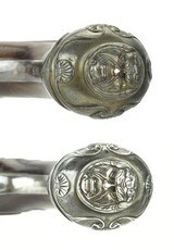 Pair of Georgian Period Silver Mounted English Officers Pistols by Griffin & Tow of London (AH5628) - 6 of 10