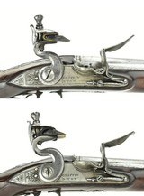 Pair of Georgian Period Silver Mounted English Officers Pistols by Griffin & Tow of London (AH5628) - 8 of 10