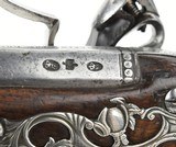 Pair of Georgian Period Silver Mounted English Officers Pistols by Griffin & Tow of London (AH5628) - 5 of 10