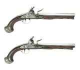 Pair of Georgian Period Silver Mounted English Officers Pistols by Griffin & Tow of London (AH5628) - 3 of 10