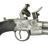 Pair of English Tap Action Over/Under Barrels Flintlock Pistols (AH5646) - 7 of 10