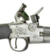 Pair of English Tap Action Over/Under Barrels Flintlock Pistols (AH5646) - 6 of 10