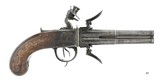 "Rare Pair of Massive 4 Barrel Rotating Cluster Flintlock Pistols (AH5706)" - 12 of 17