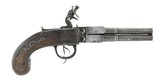 "Rare Pair of Massive 4 Barrel Rotating Cluster Flintlock Pistols (AH5706)" - 10 of 17