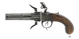 "Rare Pair of Massive 4 Barrel Rotating Cluster Flintlock Pistols (AH5706)" - 5 of 17