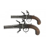 "Rare Pair of Massive 4 Barrel Rotating Cluster Flintlock Pistols (AH5706)" - 17 of 17