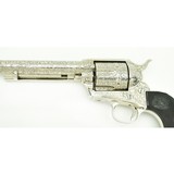 "Engraved Colt Single Action Army Buntline Special Nickel 2nd Generation .45 Colt caliber revolver with box (C11782)" - 16 of 20