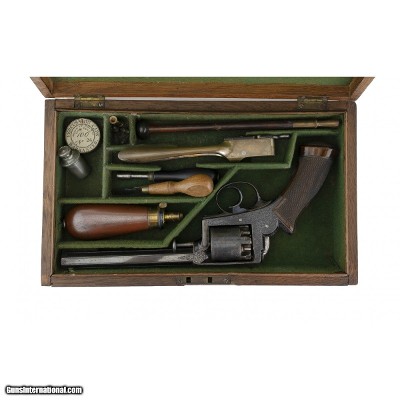 "Factory Cased and Engraved Adams revolver (AH5870)"