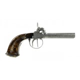 "Belgian Percussion Side by Side Double Barrel Percussion Pistol (AH4771)" - 1 of 7