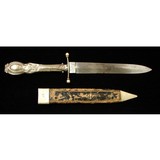 "English Spear Point Cutlery Handle Bowie Knife (K923)" - 1 of 6