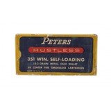 "Peters Rustless .351 Win. Self-Loading 180 Grain Vintage Ammunition (AM33)" - 1 of 4