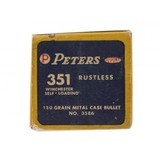 "Peters Rustless .351 Win. Self-Loading 180 Grain Vintage Ammunition (AM33)" - 4 of 4