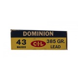 "CIL Dominion .43 Mauser 385 Grain Vintage Ammunition (AM28)" - 4 of 4