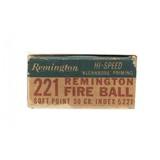 "Remington Kleanbore .221 Remington Fireball 50 Grain Vintage Ammunition (AM43)" - 4 of 4
