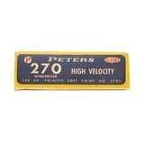 "Peters High Velocity .270 Winchester 100 Grain Vintage Ammunition (AM60)" - 3 of 3