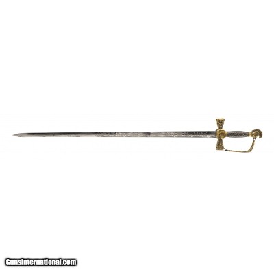 "Beautiful Ames Militia Officer Presentation Sword to Major Thomas J Pierce (SW1305)"