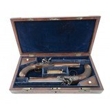 "Cased Pair of Officer's Pistols by Henshall (AH6377)" - 1 of 13