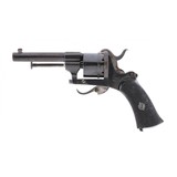 "Fine Folding Trigger Belgian Pinfire Revolver (AH6311)" - 1 of 6