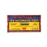 "Winchester .45 Automatic Colt 230 Grain Vintage Ammunition (AM89)" - 1 of 3