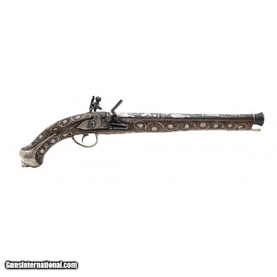 "Beautiful Ottoman Style Silver Inlaid Pistol (AH6184) DTX"