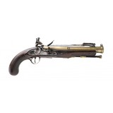 "English Flintlock Blunderbuss Pistol w/ Flip Bayonet (AH6511)" - 3 of 5