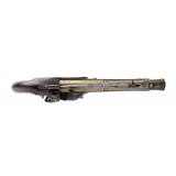"English Flintlock Blunderbuss Pistol w/ Flip Bayonet (AH6511)" - 2 of 5