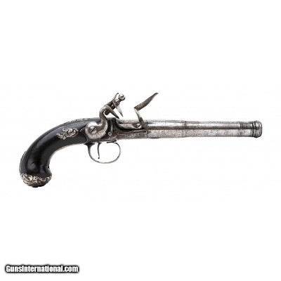 "Beautiful English Flintlock Queen Anne Pistol by Wilson of London Ex. George Nuemann Collection (AH6091)"