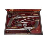 "Fine Cased Pair Of French Percussion Pistols (AH6193)" - 16 of 16