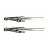 "Pair of Georgian Period Silver Mounted English Officers Pistols by Griffin & Tow of London (AH5628)" - 8 of 10