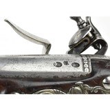 "Pair of Georgian Period Silver Mounted English Officers Pistols by Griffin & Tow of London (AH5628)" - 3 of 10
