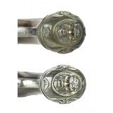 "Pair of Georgian Period Silver Mounted English Officers Pistols by Griffin & Tow of London (AH5628)" - 4 of 10