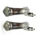 "Pair of Georgian Period Silver Mounted English Officers Pistols by Griffin & Tow of London (AH5628)" - 6 of 10