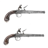 "Very Fine Pair of English Turn-Off Barrel Flintlock Pistols by Delaney (AH6307)" - 1 of 13