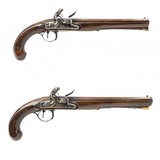 "Cased Pair of English Flintlock Dueling Pistols by Preston (AH6378)" - 1 of 20