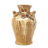 "Drip Glaze Heat Treated Japanese Vase (MGJ1600)" - 1 of 4