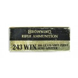 "Vintage Browning .243 Winchester Caliber Ammunition (AM105)" - 1 of 1
