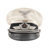 "German WWII Luftwaffe Officer's Visor Cap (MM1463)" - 1 of 6