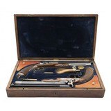"Cased Pair of Percussion German Dueling Pistols by G. Noack in Berlin .50 Cal (AH6773)" - 5 of 19