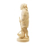 "Japanese Hand-Crafted Ivory Fisherman Statuette (J470)" - 3 of 5