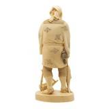 "Japanese Hand-Crafted Ivory Fisherman Statuette (J470)" - 4 of 5