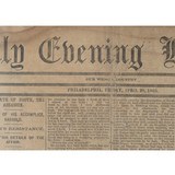 "Newspaper Clipping Dated April 28, 1865 (MIS1316)" - 3 of 3