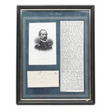 "Framed Union General John Wood with Signature (MIS1359)"