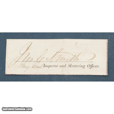 "Framed Union General John Eugene Smith with Signature (MIS1360)"