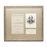 "Framed Speech and Signature of Senator Charles Sumner(MIS1321)" - 1 of 3