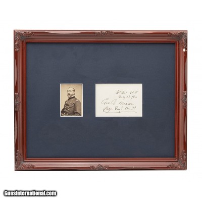 "Framed Union General George G. Meade with Signature (MIS1328)"