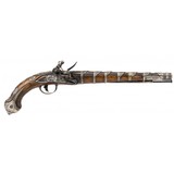 "Turkish (Ottoman Empire) Silver Mounted Flintlock Horsemans Pistol (AH6708)" - 1 of 7