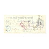 "Cochise County Bank Check dated October 18th 1888 (WEC129)" - 2 of 2