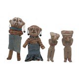 "4 Southwestern Indian Pottery Figurines, 7 rings (several marked Zuni), Bracelet and Ring Attached Together (WEC157)" - 9 of 9