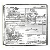 "Photo copies of Wyatt Earp, James Cooksey Earp, Allie Earp and Josephine Earp Death certificates (WEC170)" - 5 of 5