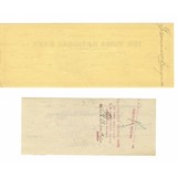 "Yuma & Caruthers Bank Checks dated 1917 to A.P. Behan (son to John Behan (WEC210)" - 2 of 2